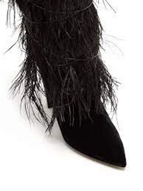 ostrich feather boots